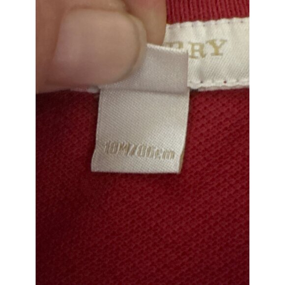 Burberry Baby Girls Red Button-Front Sleeveless Dress Size 18M Pure Cotton - Picture 5 of 6